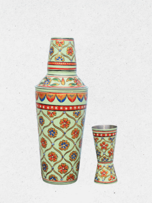 Elegant Hand-Painted Shaker & Peg Measure Set