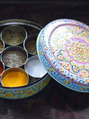 Elegant Hand-Painted Masala Box